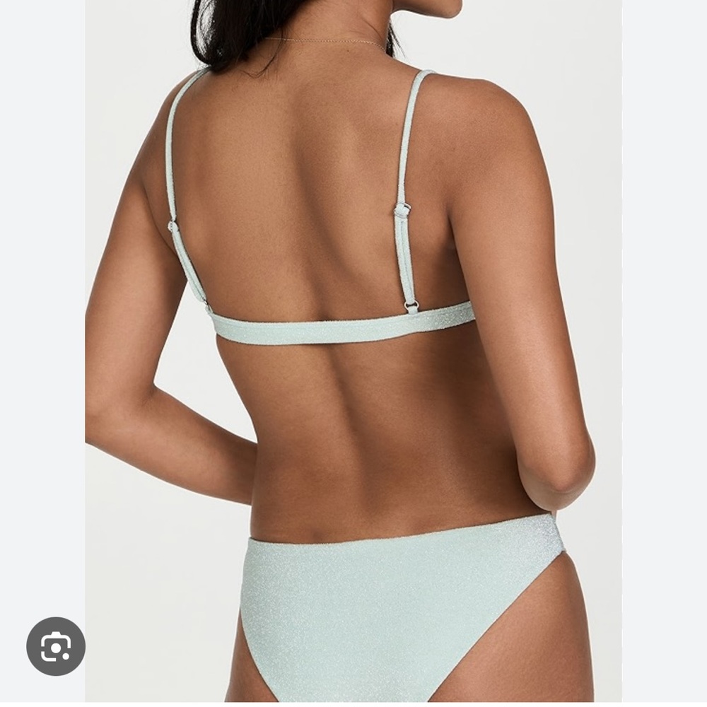Mikoh Metallic Ice Blue Bikini Bottom